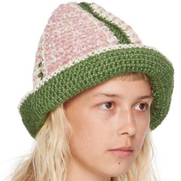 Nicholas Daley Hand Crocheted Bucket Hat Beanie